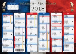 calendrier républicain 2018